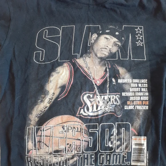 Vintage 2000 Mitchell & Ness Allen Iverson 76ers Tee Shirt Size Small - Picture 4 of 11
